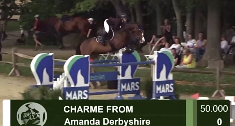 🌟☘️ Charme from Second Life Z jumps a super clear in the $30,000 National Grand Prix at Upperville Colt & Horse Show!!☘️🌟  Ridden & owned by Amanda Derbyshire 😘💪   OUR PASSION FOR BREEDING IS TO CREATE THE WINNER YOU NEED!'